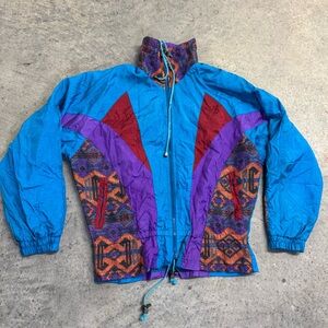 Westside Connection Vintage ColorBlock Women’s Windbreaker Jacket Sz S Retro Y2k